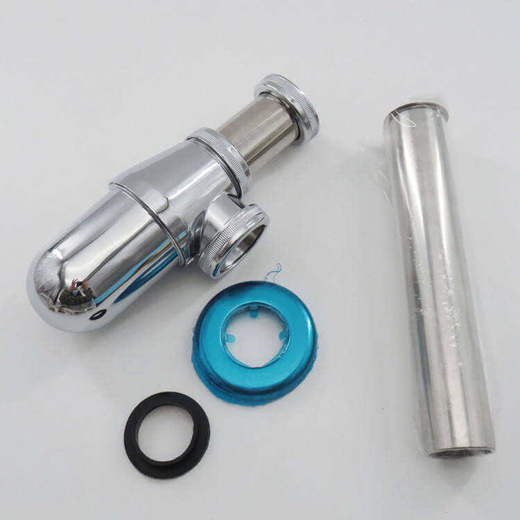 Chrome Plated Drain Pipe for Wash Basin – Durable Stainless Steel Bottle Trap