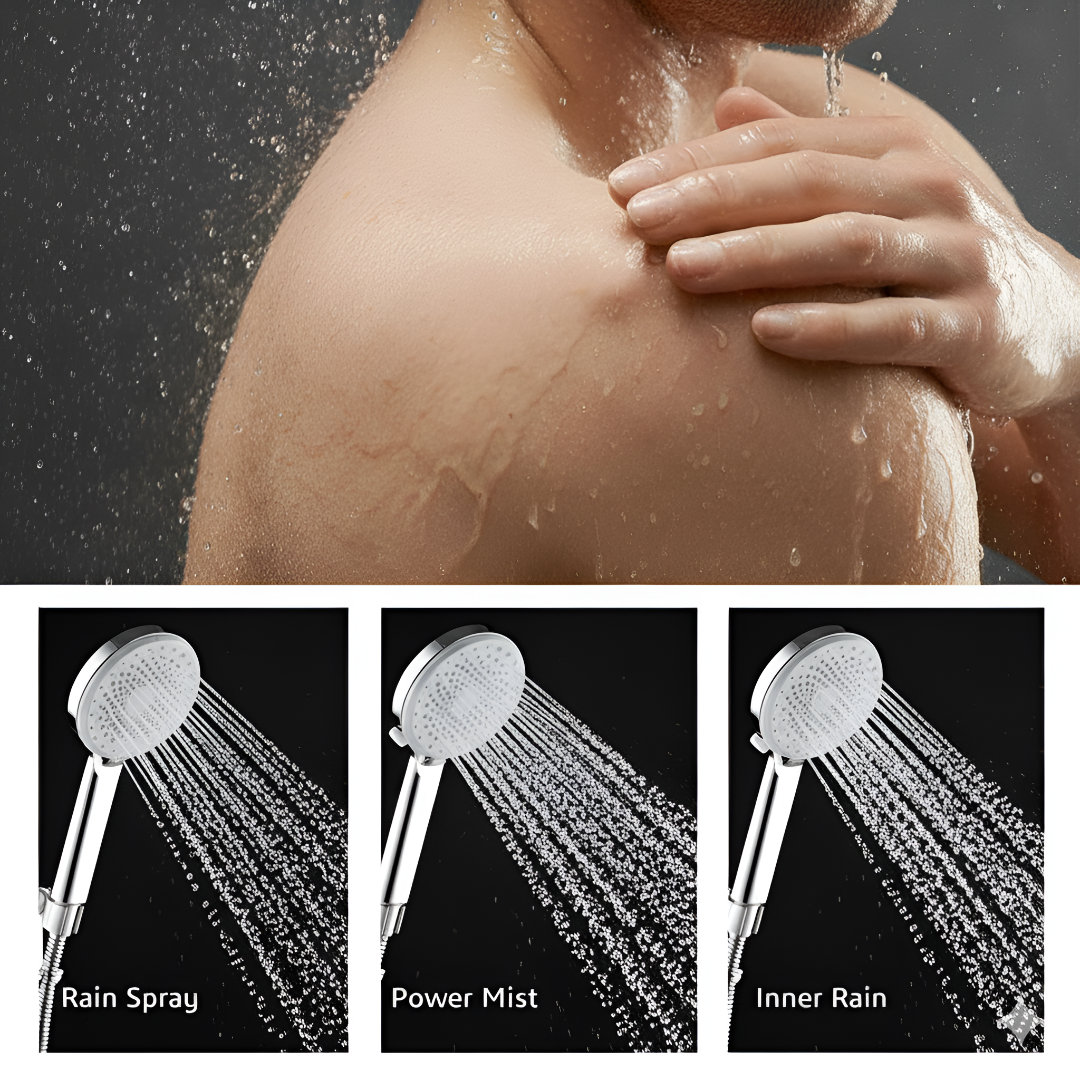 Sanitify Premium complete Hand Shower Set – 304 Steel Chrome Finish